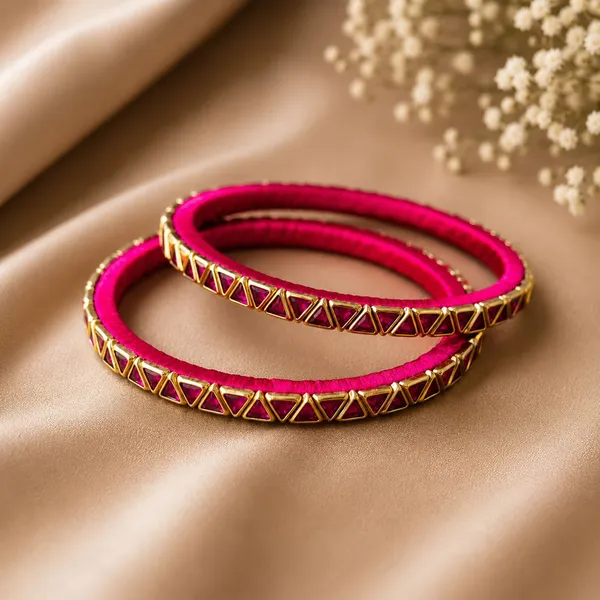 rani_color-1_set_of_thread_bangle_Traditional_Ethnic_Cuff_Bangle