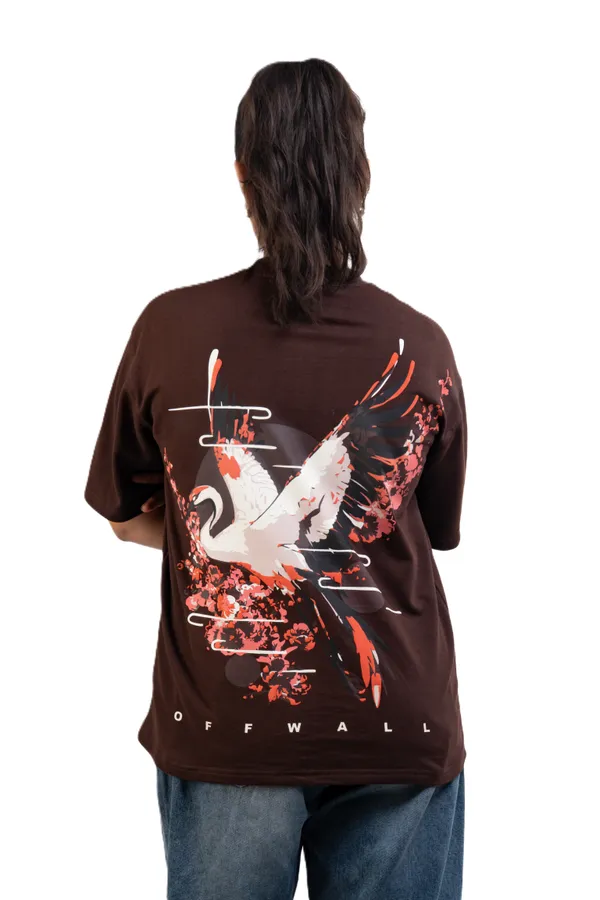 Brown_Casual_Fit_T-Shirt_For_Women
