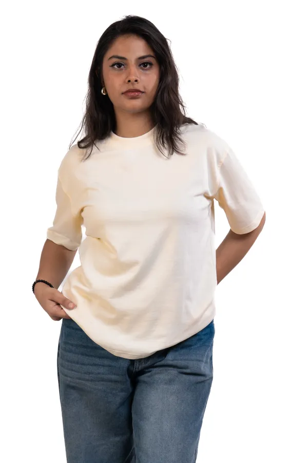 Cream_Casual_Fit_T-Shirt_for_Women