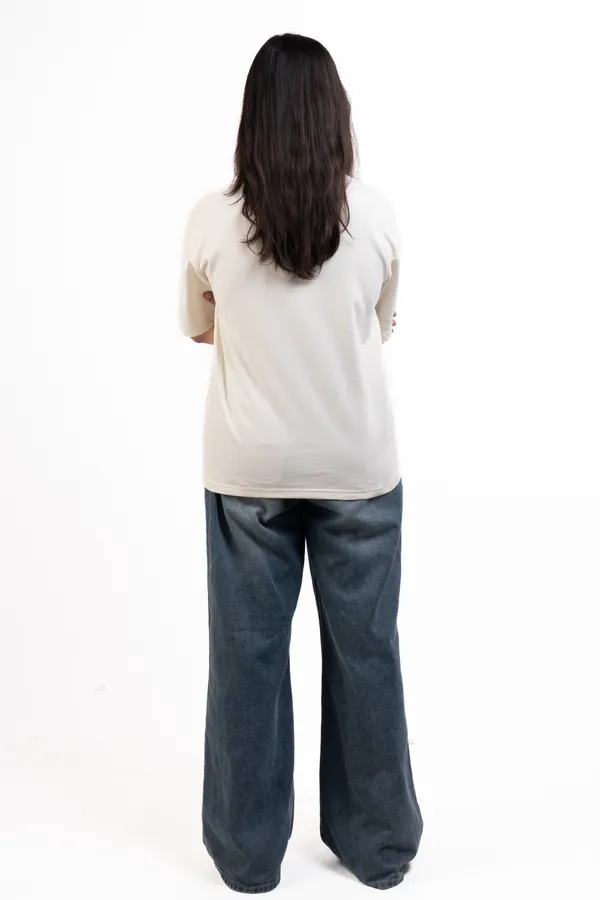 Cream_Casual_Fit_T-Shirt_for_Women