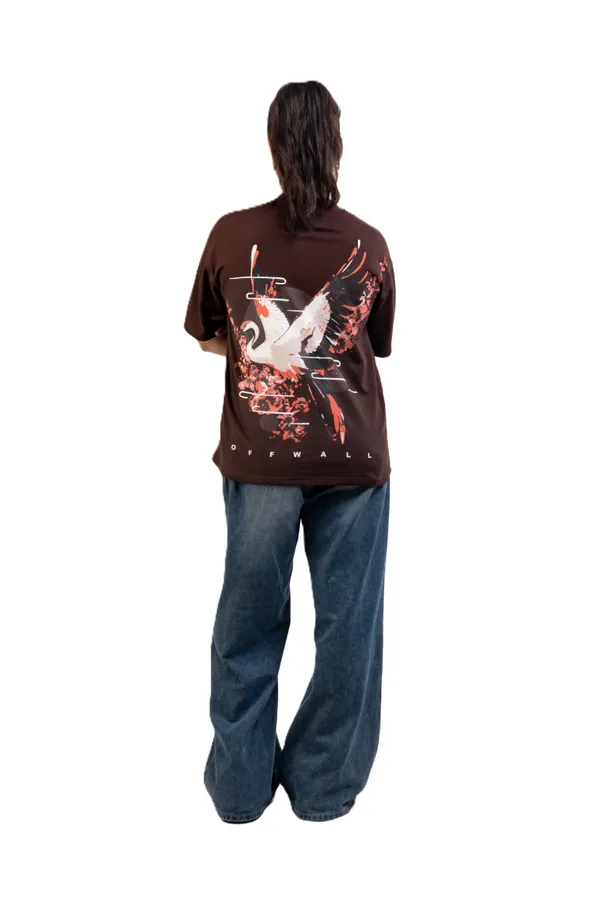 Brown_Casual_Fit_T-Shirt_For_Women