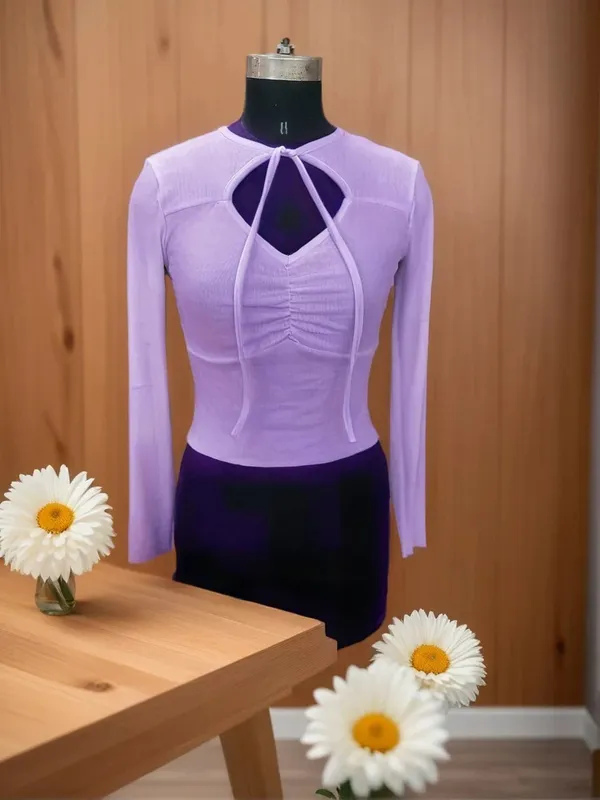 Lavender_Ruched_Cutout_Long_Sleeve_Top_for_Women