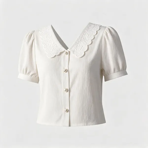 White_Polyester_Top_For_Women