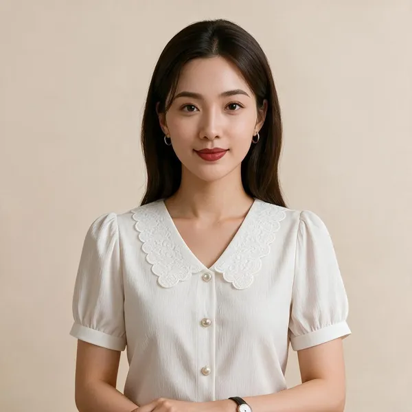 White_Polyester_Top_For_Women