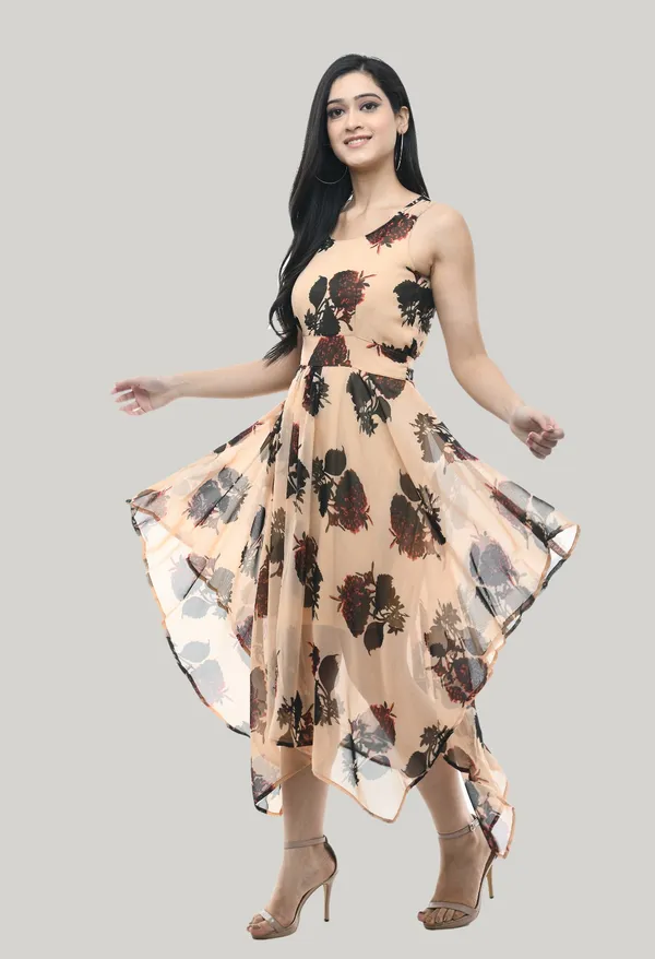 Peach_Chiffon_Floral_Fit_And_Flare_Dress_for_Women