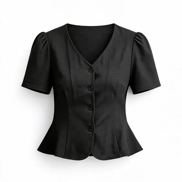 Black_Cotton_Peplum_Top_For_Women