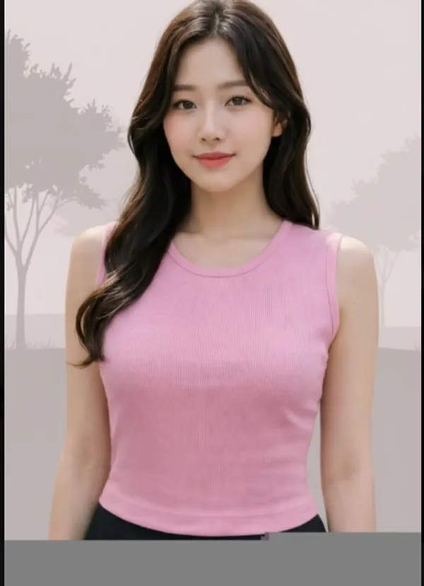 Pink_Ribbed_Slim_Fit_Top_for_Women