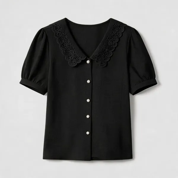 Black_Polyester_Top_For_Women