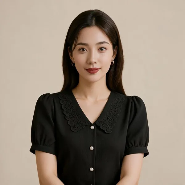 Black_Polyester_Top_For_Women