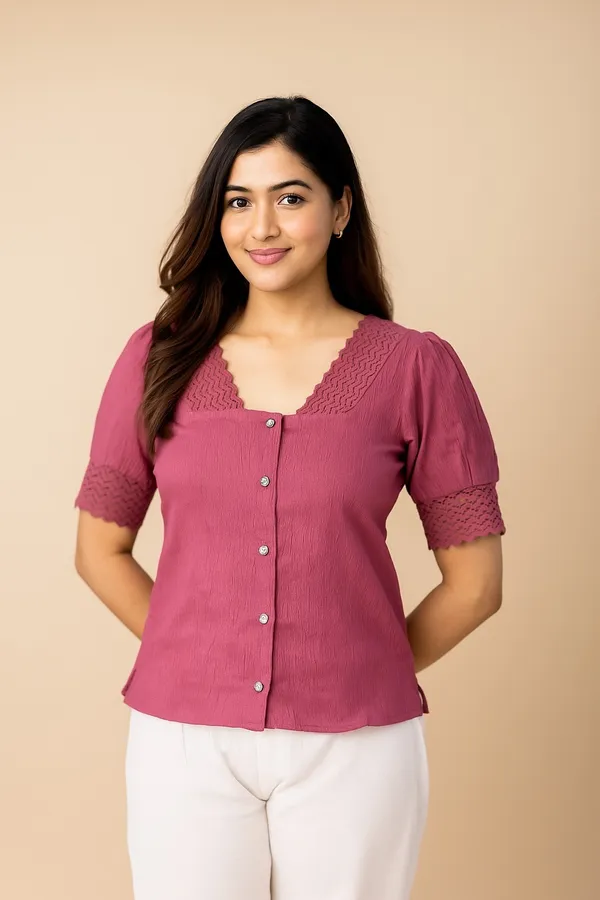 Pink_Textured_Regular_Fit_Top_for_Women