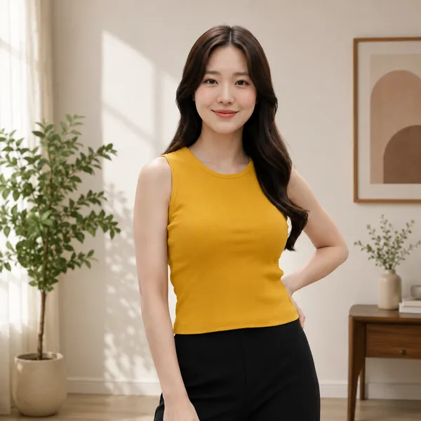 Yellow_Lycra_Top_For_Women