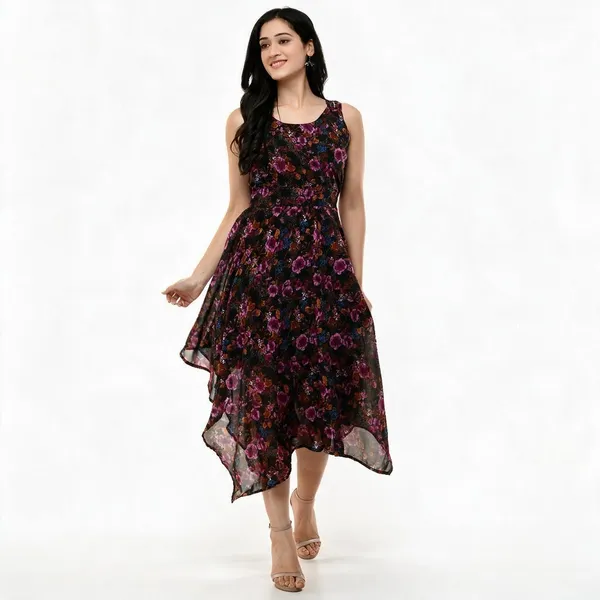 Black_Lycra_Midi_Dress_For_Women
