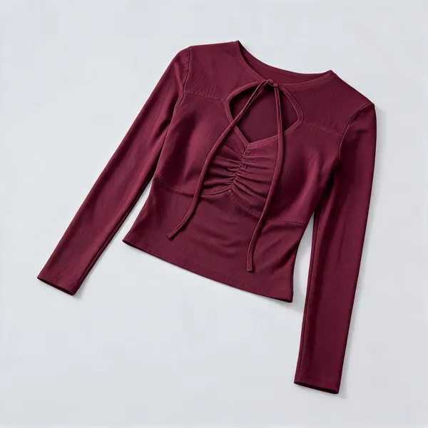 Maroon_Lycra_Top_For_Women