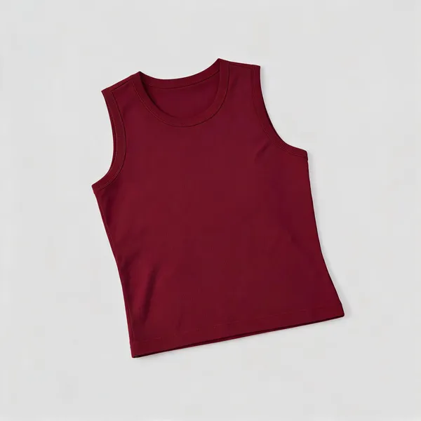 Maroon_Lycra_Tank_Top_For_Women