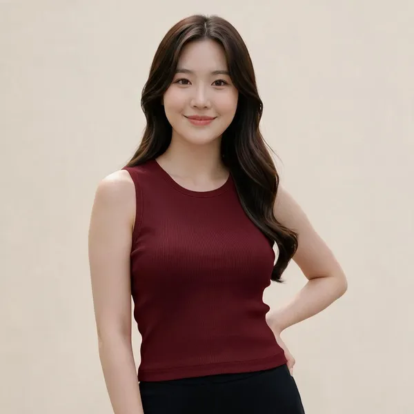 Maroon_Lycra_Tank_Top_For_Women