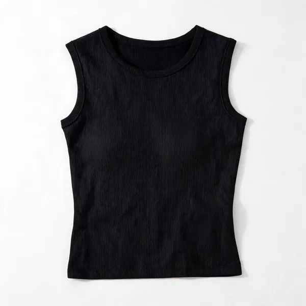 Black_Lycra_Fitted_Top_For_Women