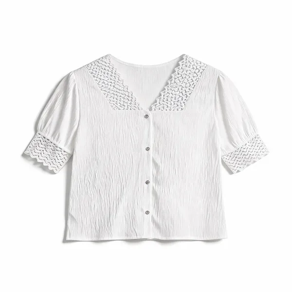 White_Polyester_Top_For_Women