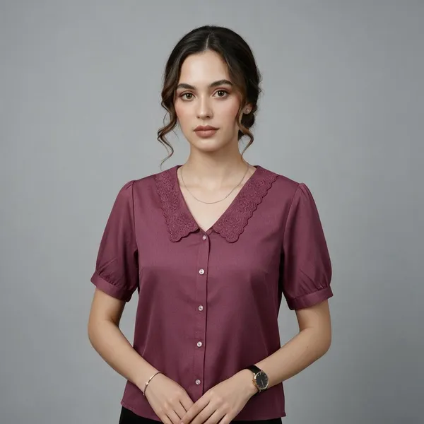 Mauve_Polyester_Top_For_Women