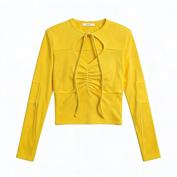 Yellow_Lycra_Crop_Top_For_Women