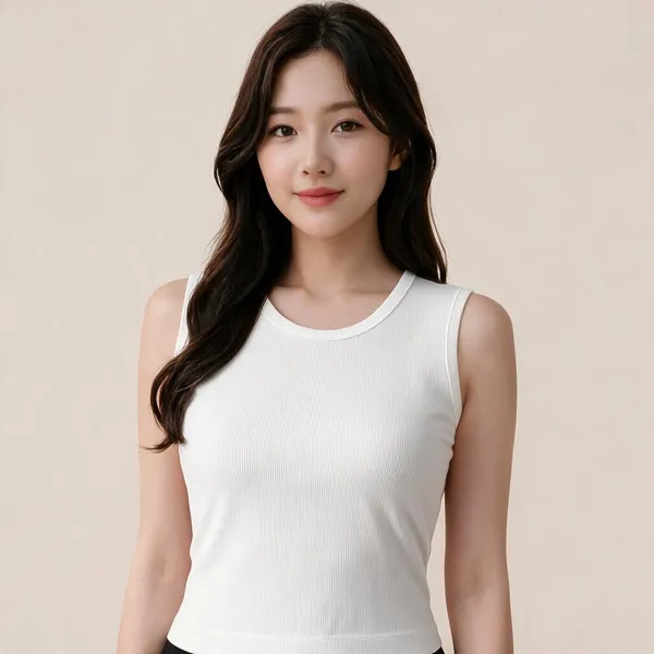 White_Lycra_Fitted_Top_For_Women