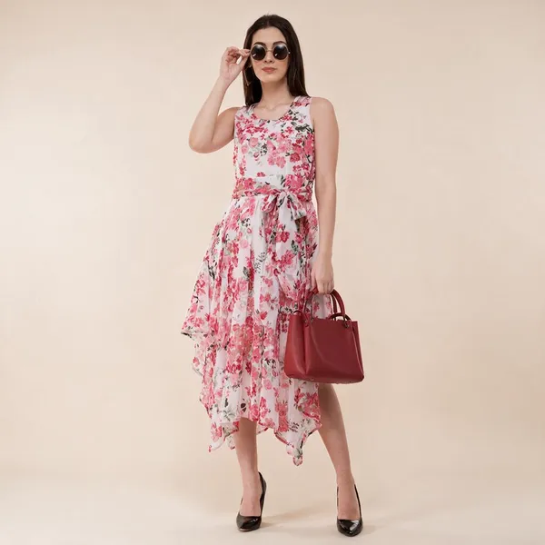 Pink_Georgette_Dress_For_Women