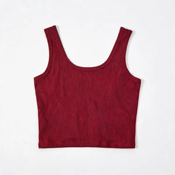 Maroon_Lycra_Crop_Top_For_Women