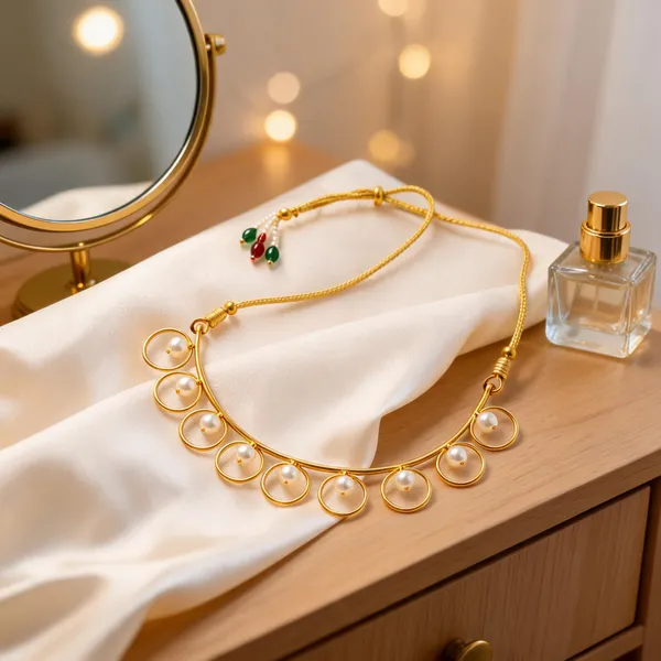 Gold_Anti_Tarnish_Necklace_Set_For_Women