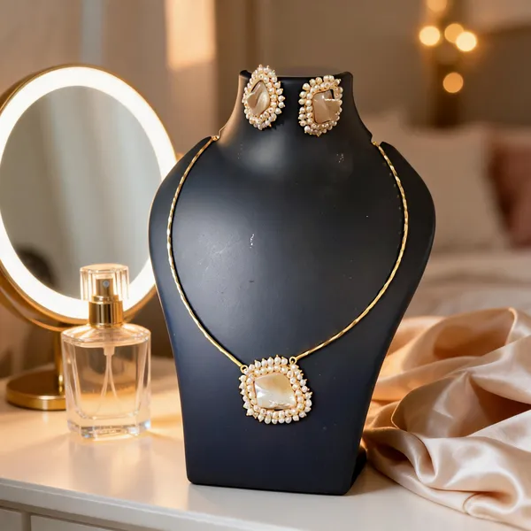 Gold_Anti_Tarnish_Necklace_Set_For_Women