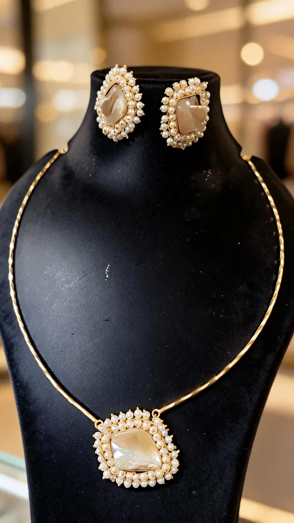 Gold_Anti_Tarnish_Necklace_Set_For_Women