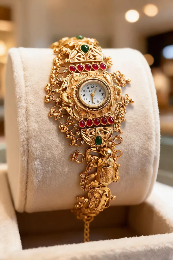 Gold_Anti_Tarnish_Bracelet_Watch_For_Women