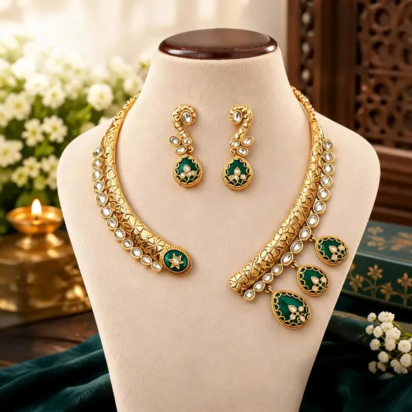 Gold_Anti_Tarnish_Traditional_Necklace_Set_For_Women