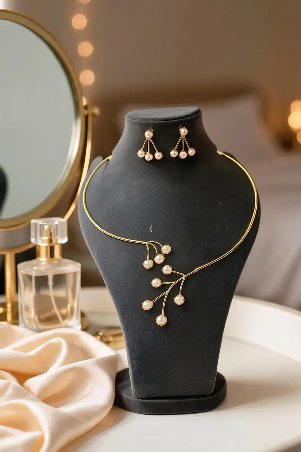 Gold_Anti_Tarnish_Necklace_Set_For_Women