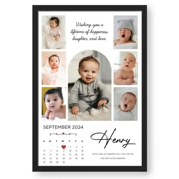 Wood_Modern_Personalized_Baby_Photo_Collage_Calendar_Wall_Frame