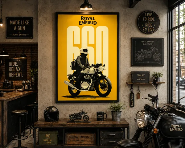 Black_Royal_Enfield_Motorcycle_Poster_Photo_Frame
