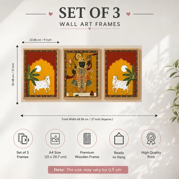 Wood_Traditional_Indian_Art_Print_Wall_Frame_Set_Of_3