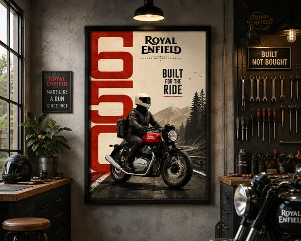 Wood_Minimalist_Royal_Enfield_Motorcycle_Poster_Wall_Frame