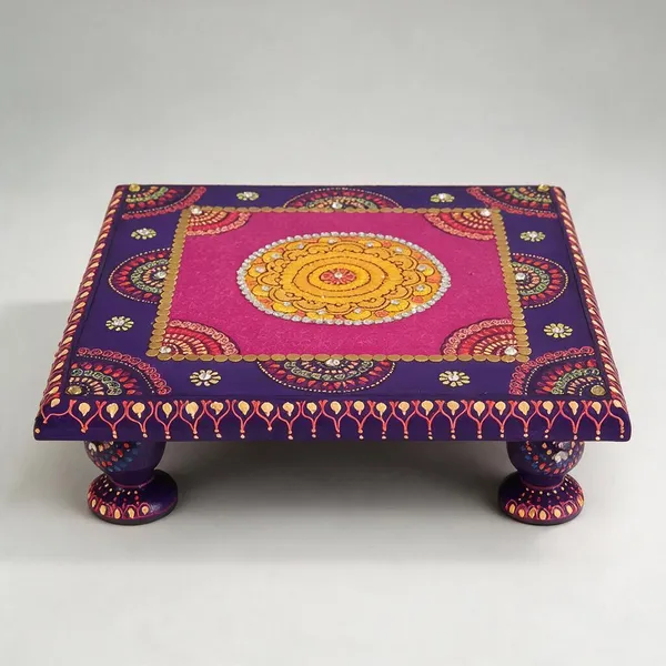 Chourang_-_8X8X1.5"_For_Home_Decor,_Festive_Celebration,_Puja