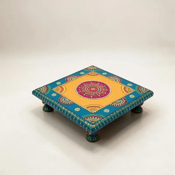 Chourang_-_8X8X1.5"_For_Home_Decor,_Festive_Celebration,_Puja