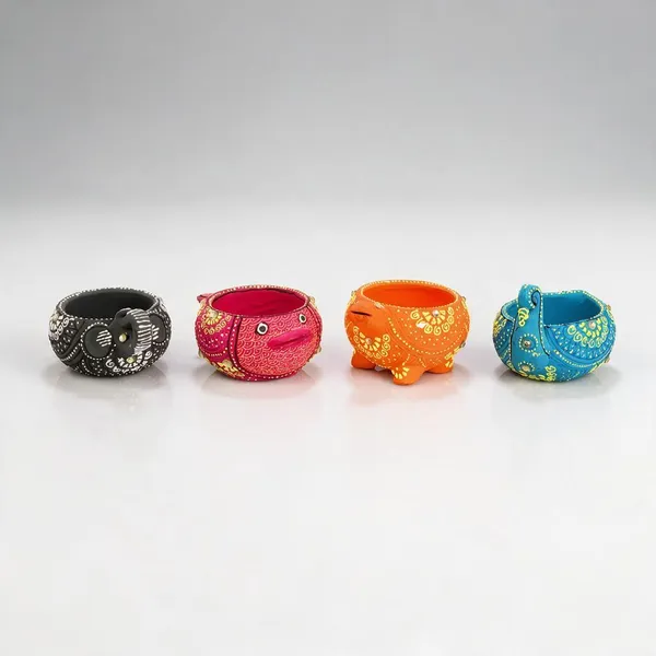 Diya_-_Animal_Diya_-_Swan,_Fish,_Elephant,_Tortoise_(4Pc)_For_Home_Decor,_Festive_Celebration,_Puja