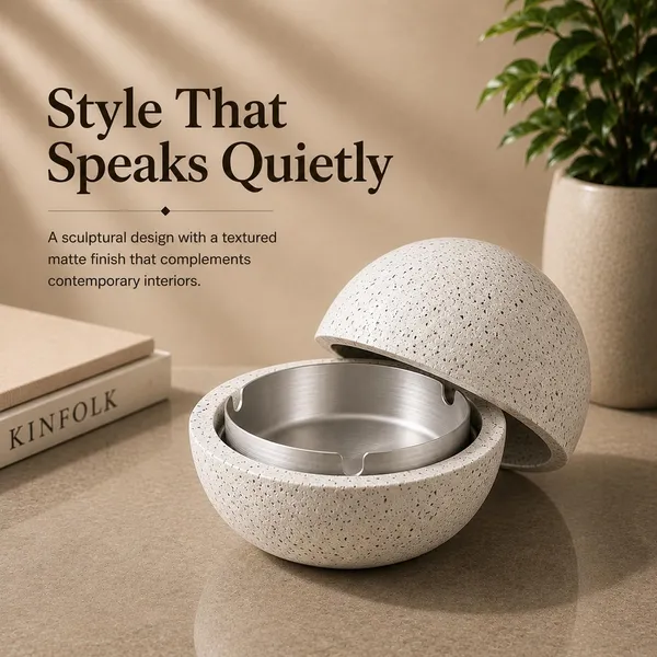Correa_Studio_White_Acrylic_Moon-Shape_Ashtray