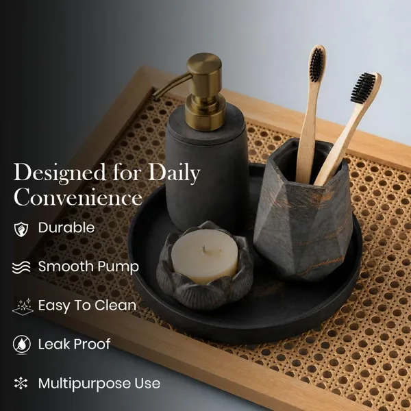 Aqua_Flora_–_4-Piece_Bathroom_Accessories_Set_with_Tray_|_Elegant_Bathroom_Organizer_with_Soap_Dispenser,_Candle_Holder_&_Brush_Stand_(Sage_Green)