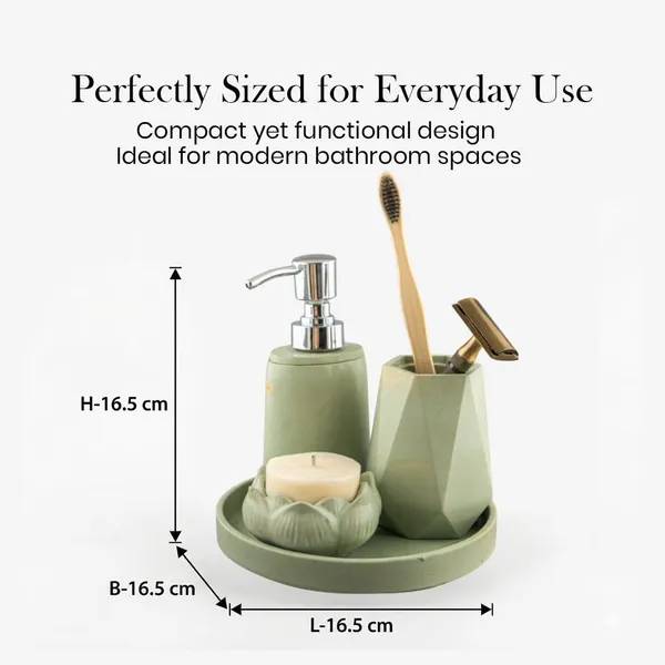 Aqua_Flora_–_4-Piece_Bathroom_Accessories_Set_with_Tray_|_Elegant_Bathroom_Organizer_with_Soap_Dispenser,_Candle_Holder_&_Brush_Stand_(Sage_Green)