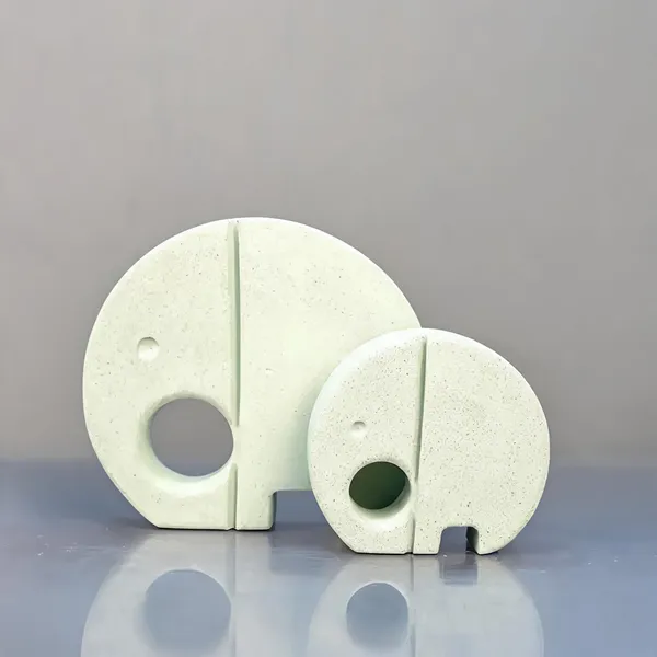 Acrylic_Polymer_Abstract_Elephant_Green_Sculpture