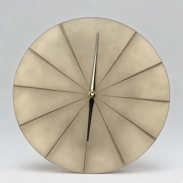 Acrylic_Polymer_Contemporary_Radial_Line_Beige_Wall_Clock