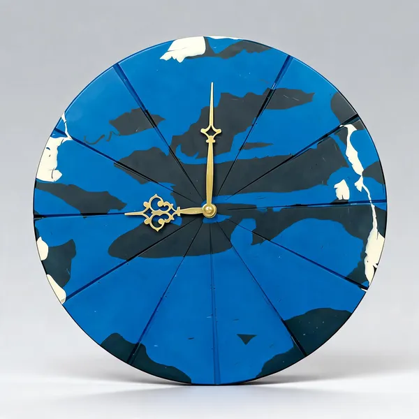 Acrylic_Polymer_Contemporary_Radial_Line_Blue_Wall_Clock