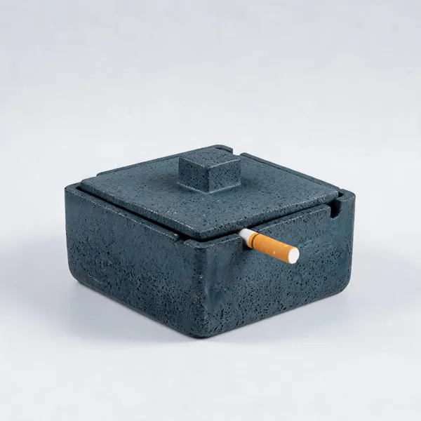 Acrylic_Polymer_Modern_Geometric_Lidded_Ashtray_Navy_Blue