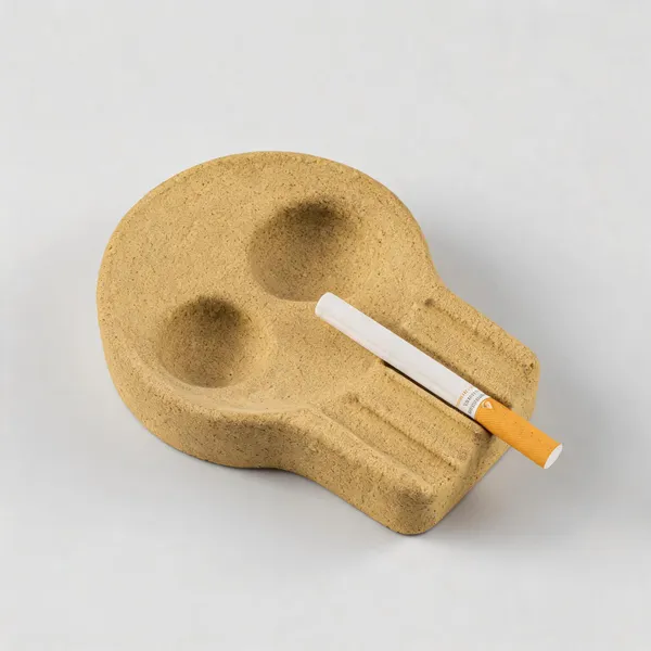 Acrylic_Polymer_Gothic_Skull_Shaped_Sage_Green_Ashtray