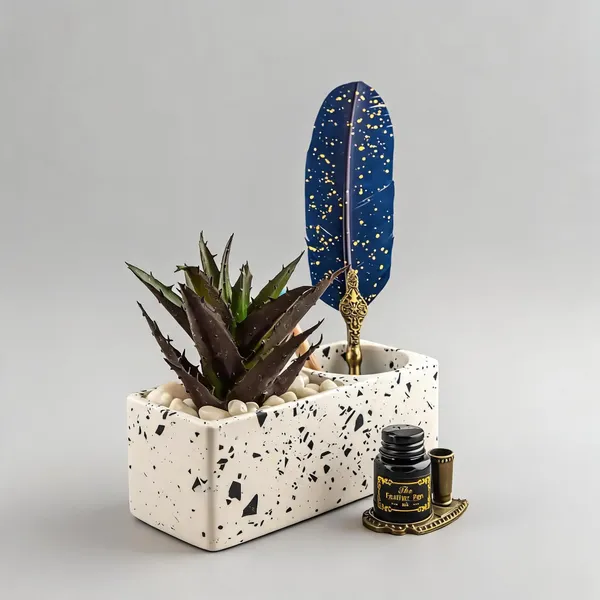 Acrylic_Polymer_Modern_Floral_Vase_And_Candle_Stand