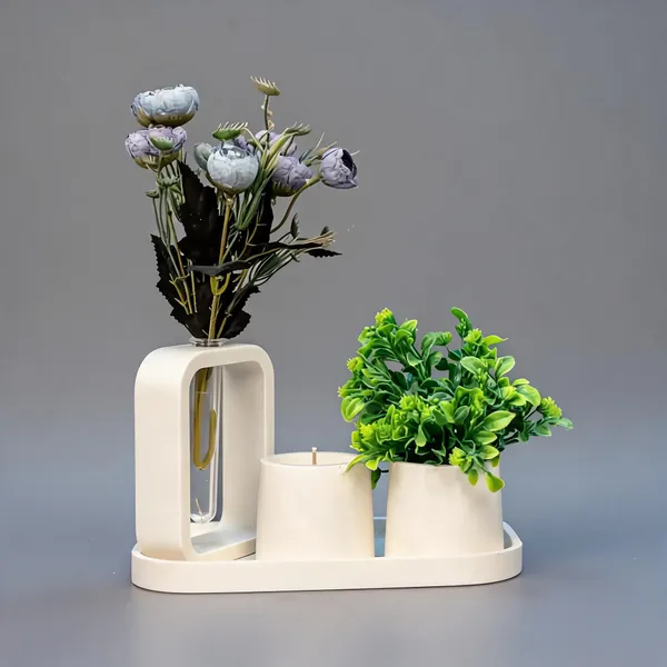 Acrylic_Polymer_Minimalist_Tray_Planter_Table_Decor_Set_White