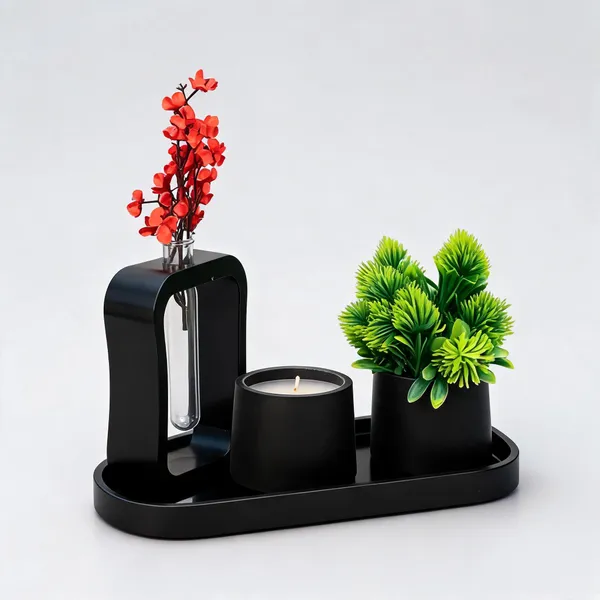 Acrylic_Polymer_Minimalist_Tray_Planter_Table_Decor_Set_Black